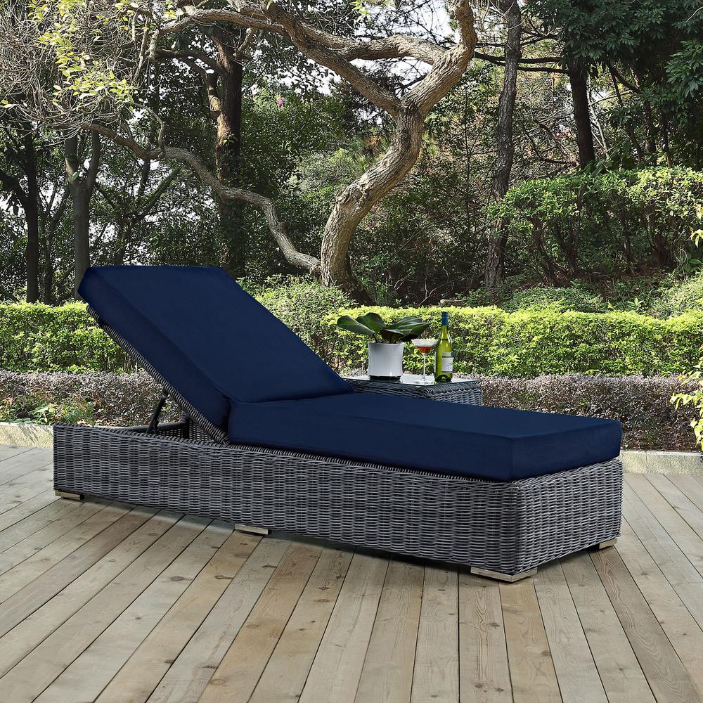 Summon Outdoor Patio Sunbrella® Chaise Lounge. Picture 5