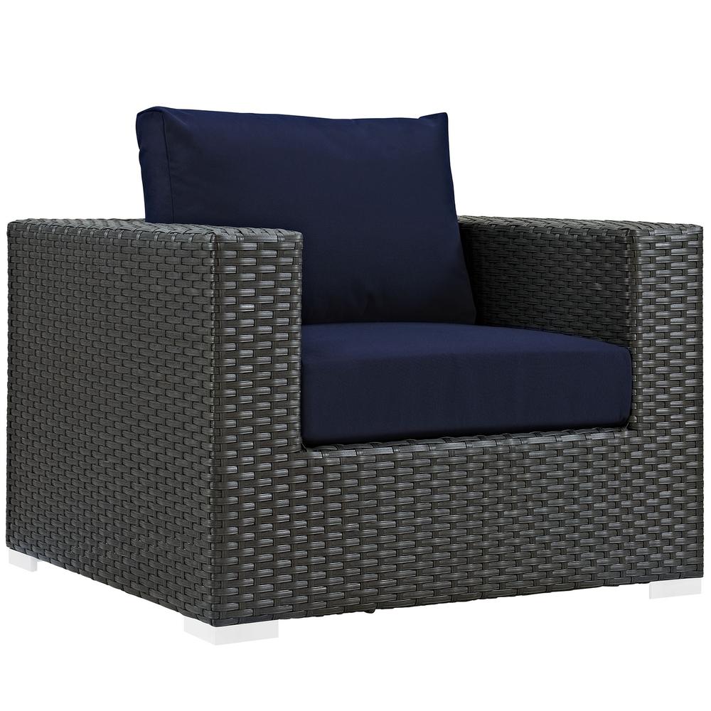 Sojourn 5 Piece Outdoor Patio Sunbrella Sectional Set. Picture 5