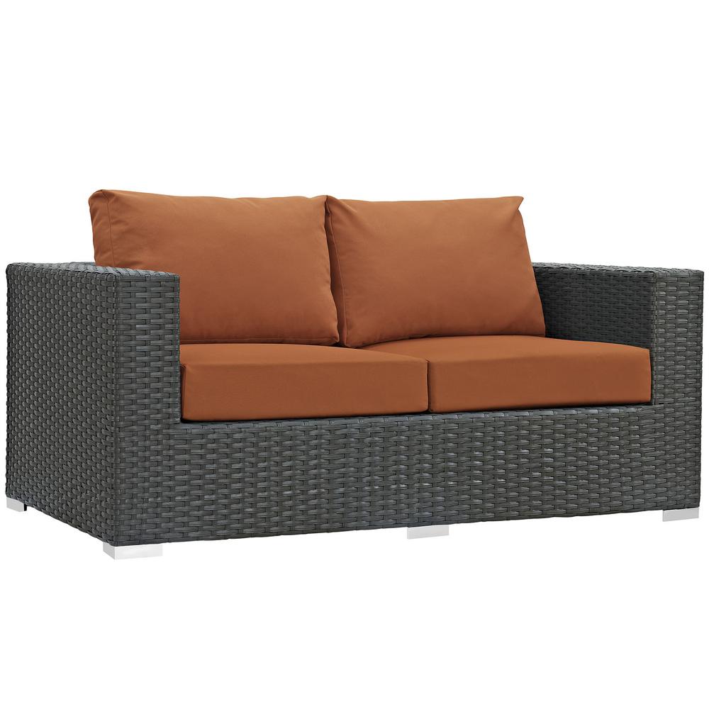 Sojourn 5 Piece Outdoor Patio Sunbrella® Sectional Set. Picture 5