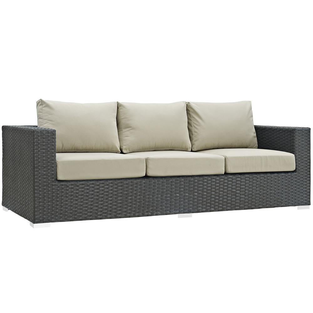 Sojourn 3 Piece Outdoor Patio Sunbrella Sectional Set. Picture 4