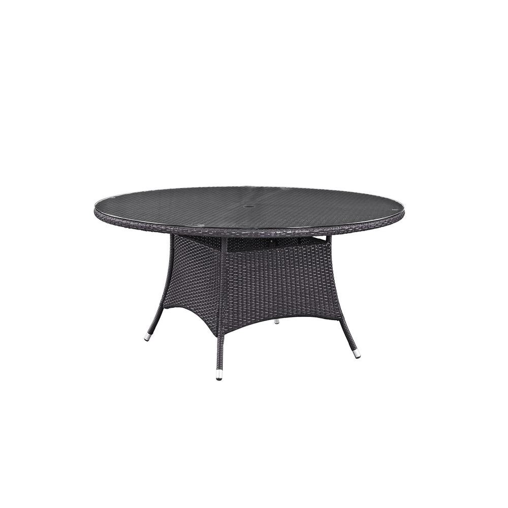 Convene 59" Round Outdoor Patio Dining Table. Picture 1