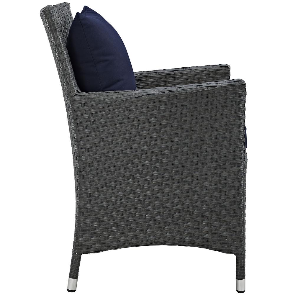 Sojourn Dining Outdoor Patio Sunbrella® Armchair. Picture 3