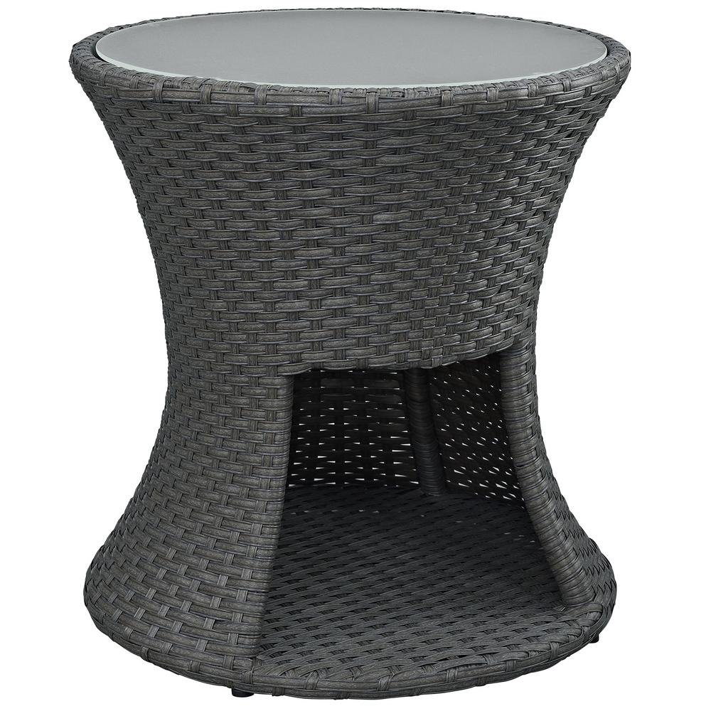 Sojourn Round Outdoor Patio Side Table. Picture 1