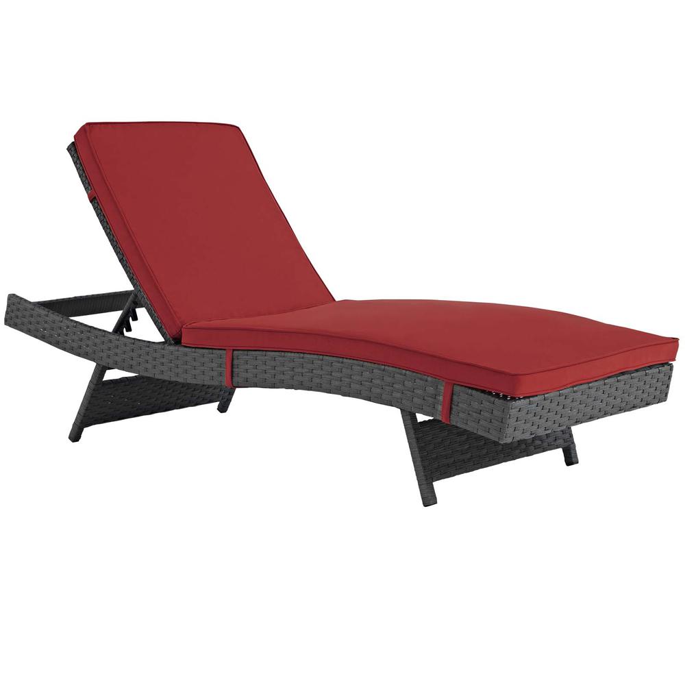 Sojourn Outdoor Patio Sunbrella Chaise. Picture 1