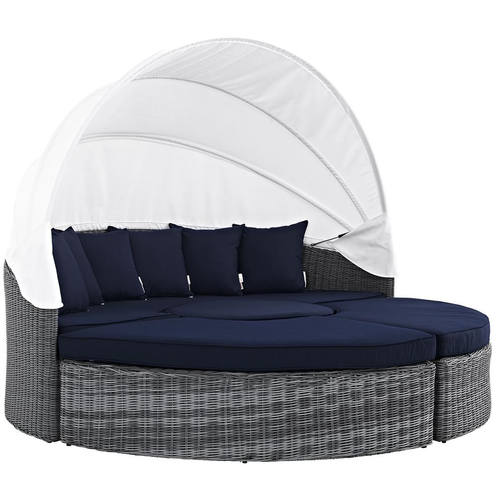 Summon Canopy Outdoor Patio Sunbrella Daybed. Picture 1