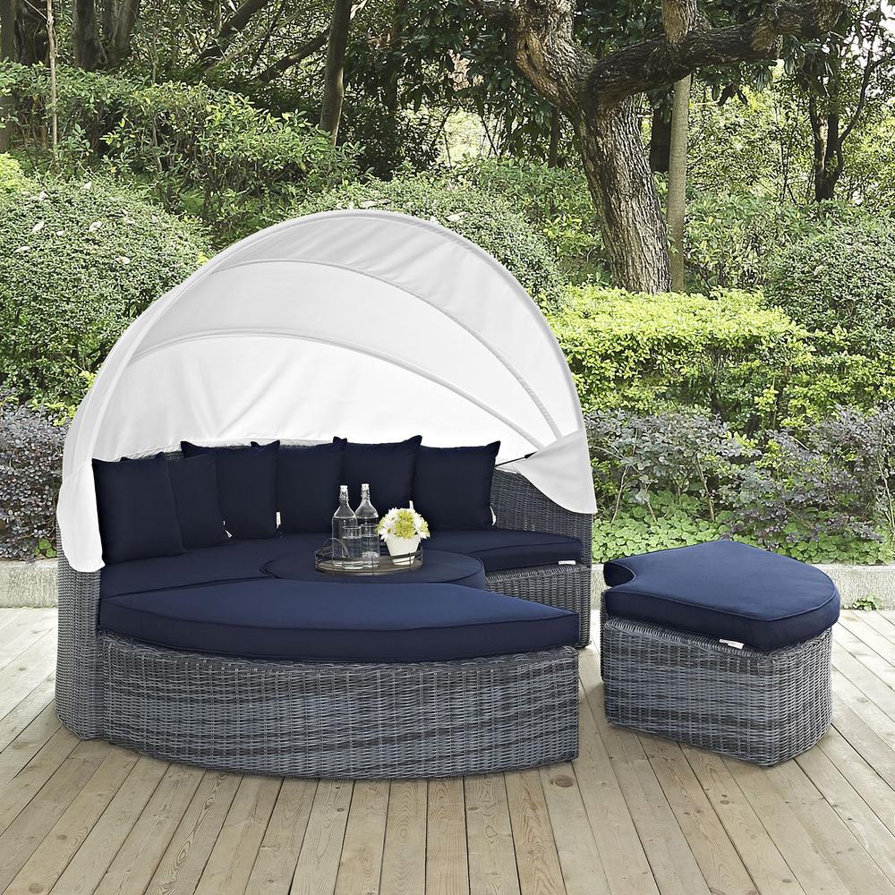 Summon Canopy Outdoor Patio Sunbrella Daybed. Picture 6