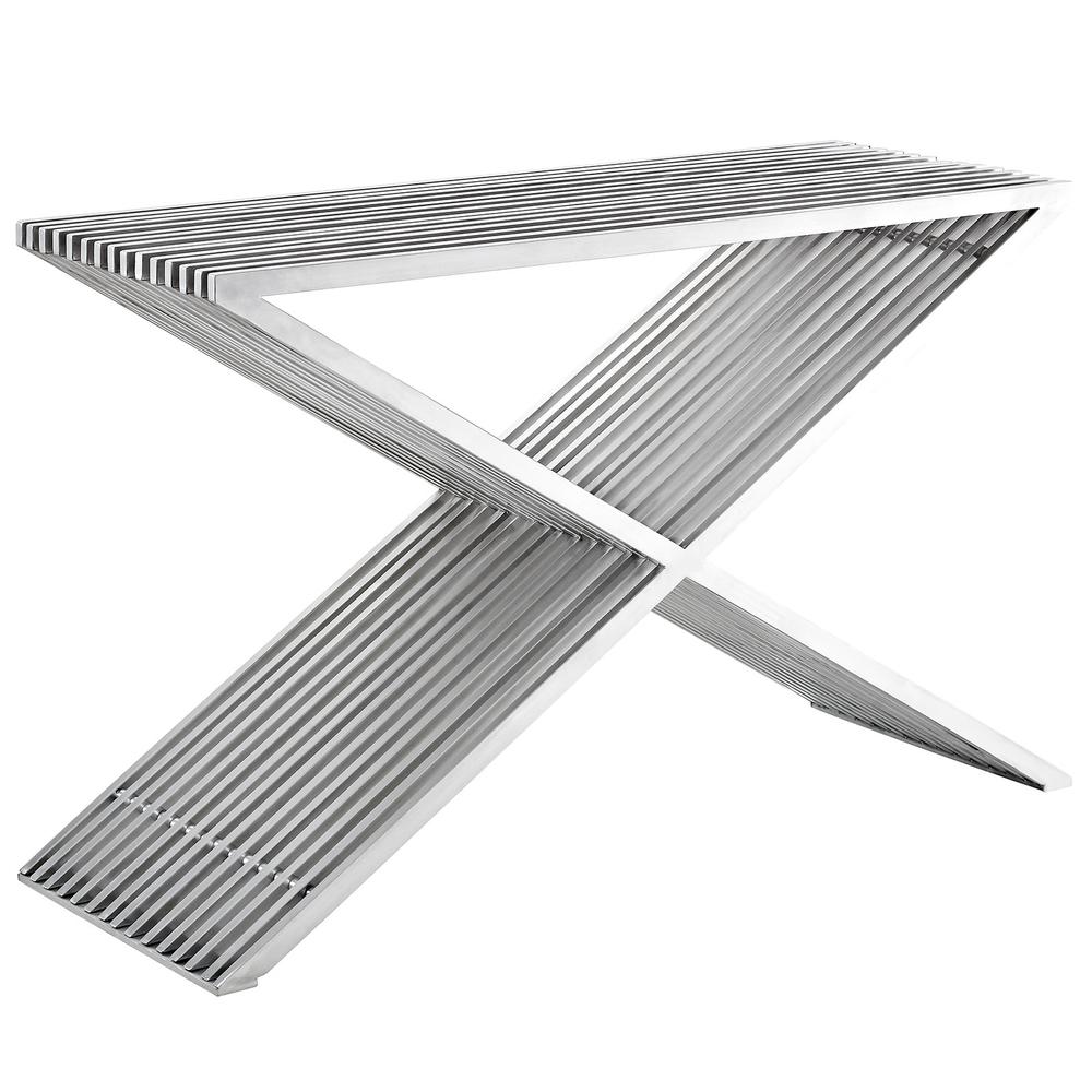 Press Stainless Steel Console Table. Picture 1