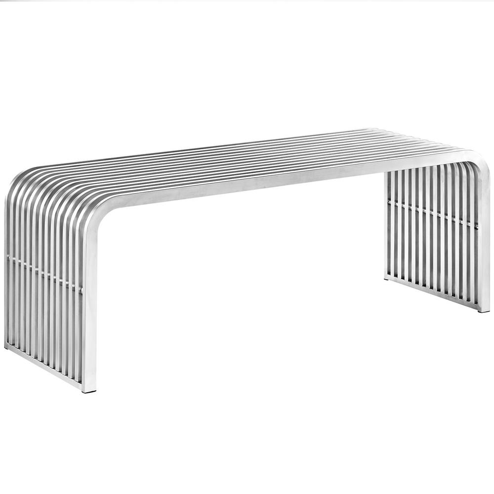Pipe 47" Stainless Steel Bench. Picture 2