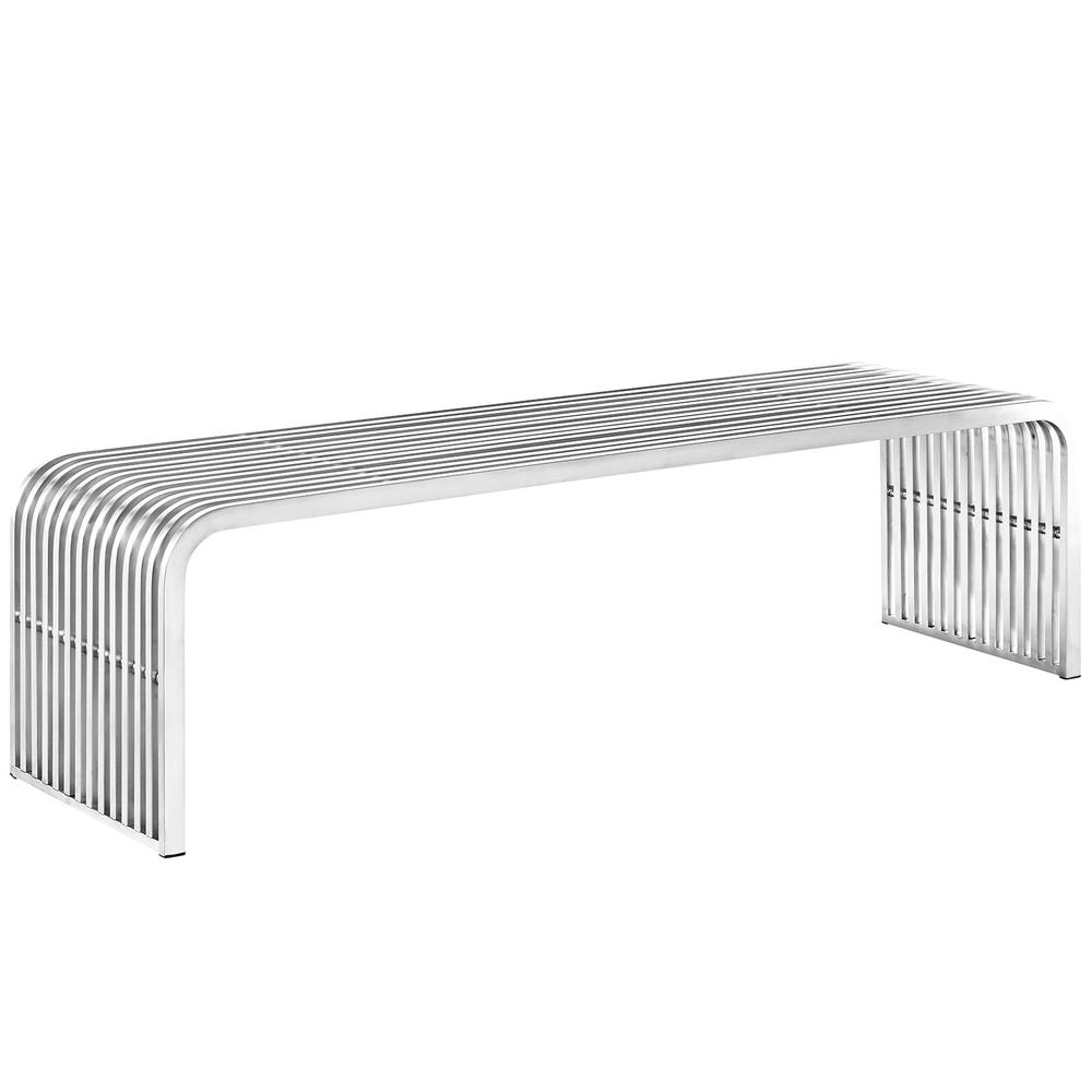 Pipe 60" Stainless Steel Bench. Picture 1