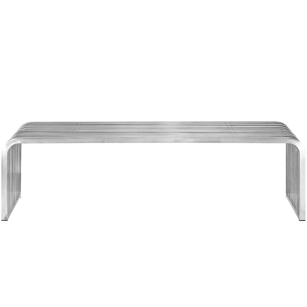 Pipe 60" Stainless Steel Bench. Picture 3