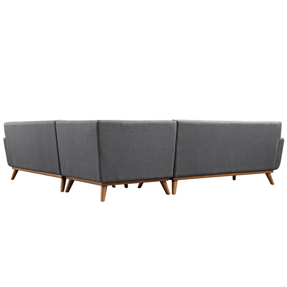 Engage L-Shaped Upholstered Fabric Sectional Sofa. Picture 6