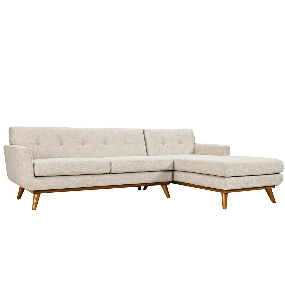 Engage Right-Facing Upholstered Fabric Sectional Sofa. Picture 1