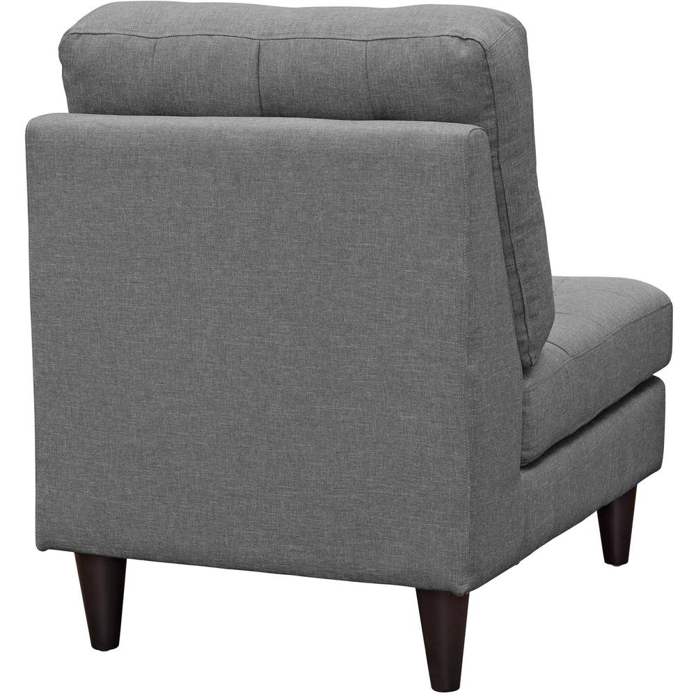 Empress Upholstered Fabric Lounge Chair. Picture 3