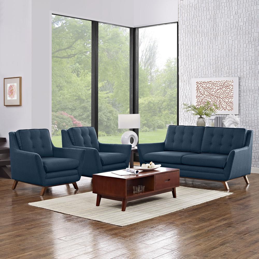 Beguile 3 Piece Upholstered Fabric Living Room Set. Picture 7