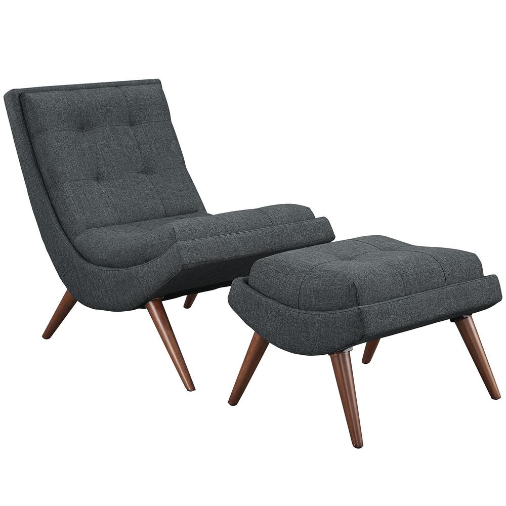 Ramp Upholstered Fabric Lounge Chair Set. The main picture.