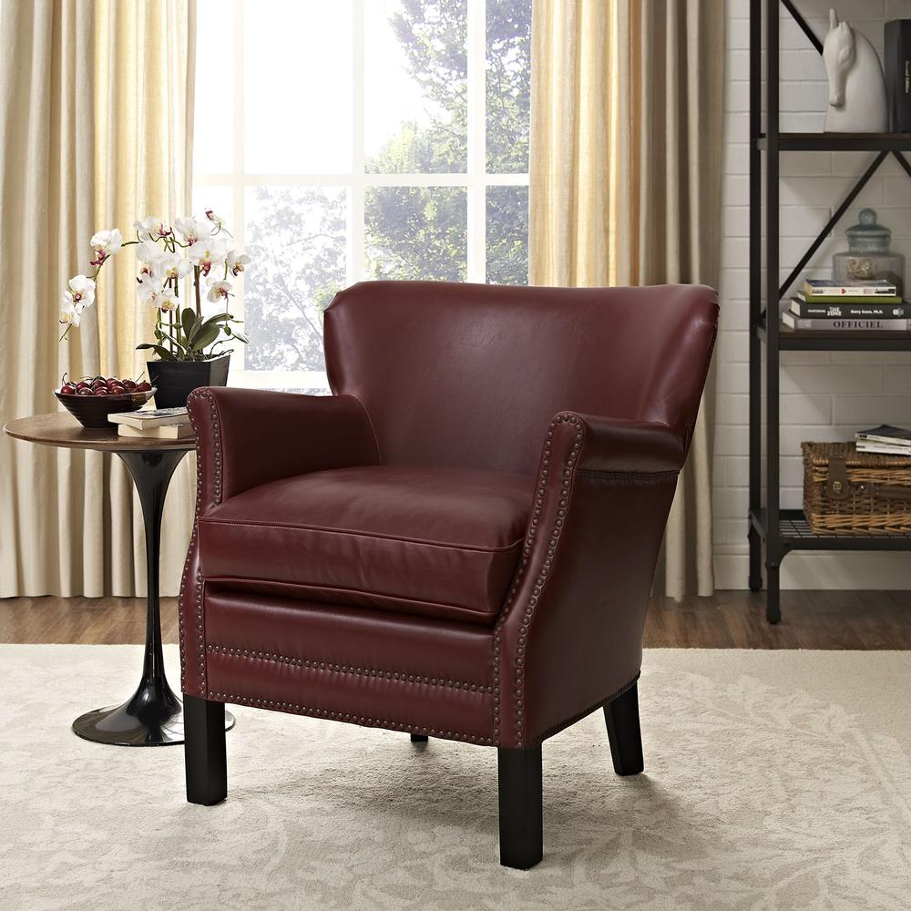 Key Upholstered Vinyl Armchair. Picture 5