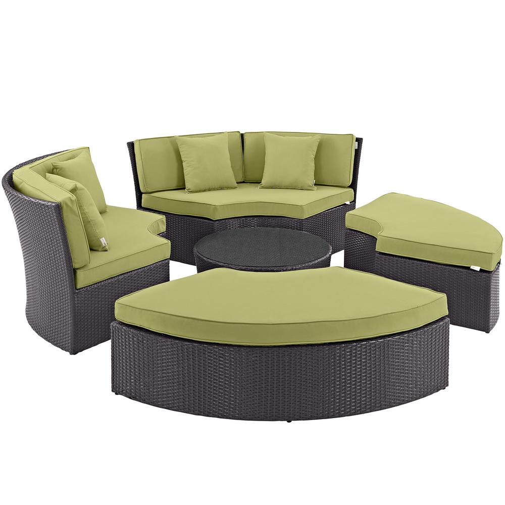 Convene Circular Outdoor Patio Daybed Set. Picture 3