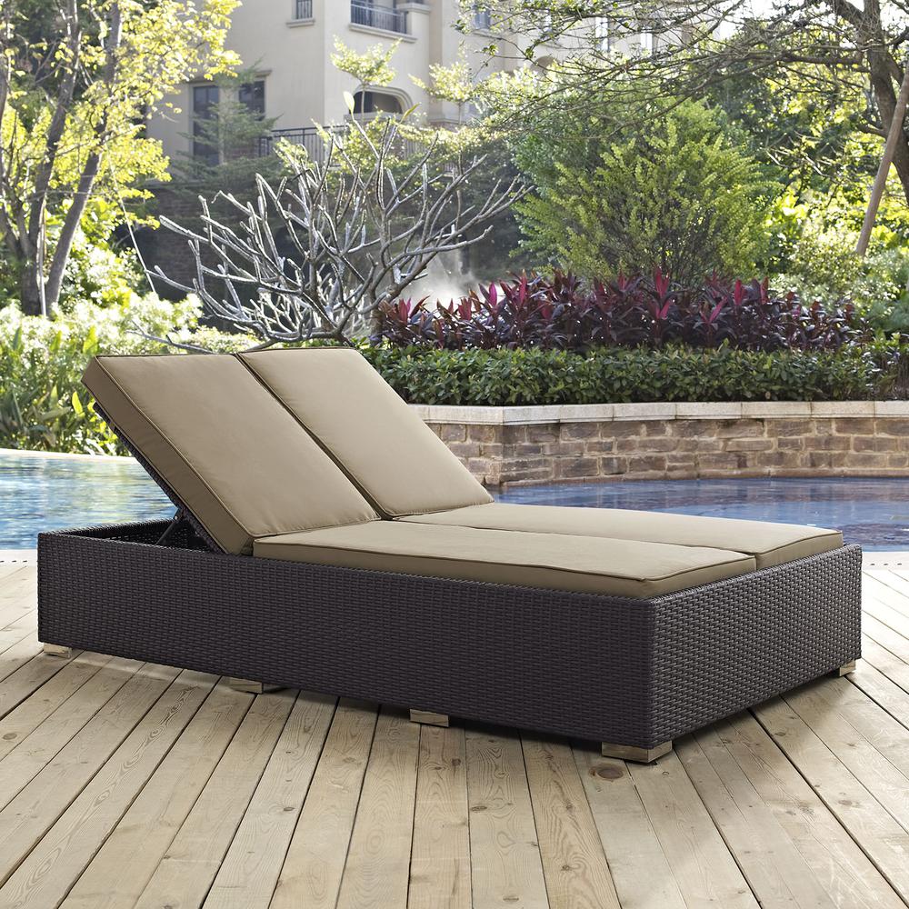 Convene Double Outdoor Patio Chaise. Picture 4