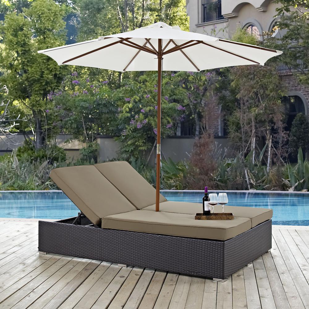 Convene Double Outdoor Patio Chaise. Picture 2