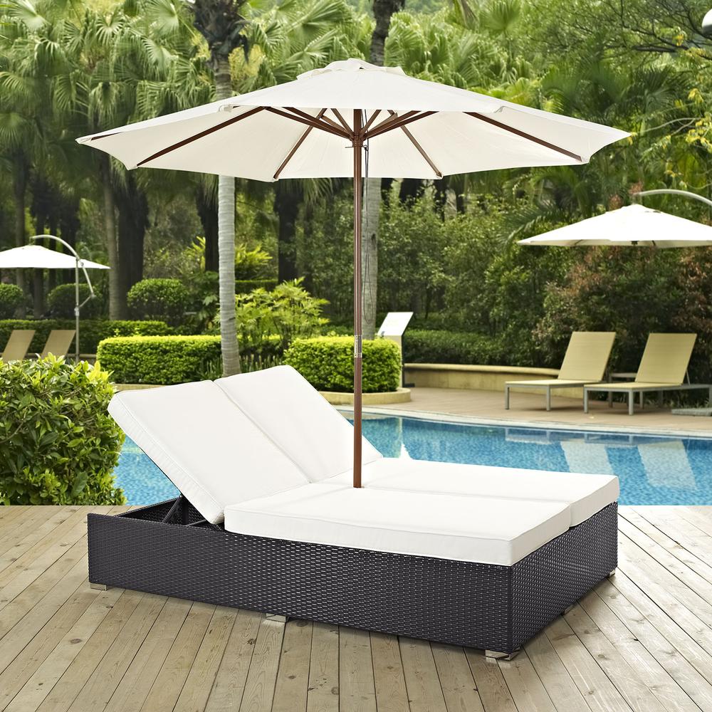 Convene Double Outdoor Patio Chaise. Picture 3