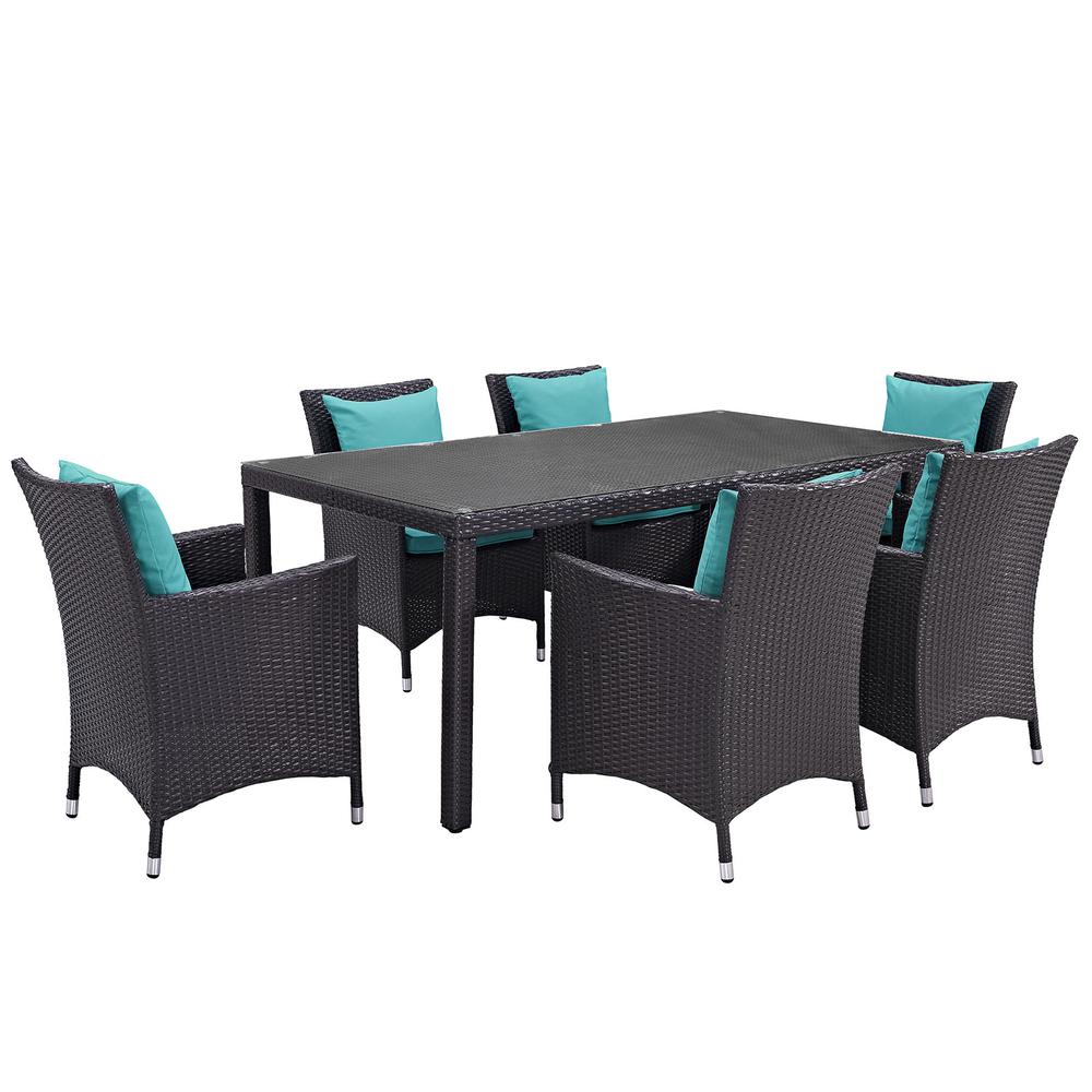 Convene 7 Piece Outdoor Patio Dining Set. The main picture.