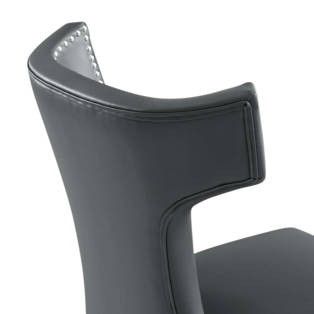 Curve Vegan Leather Dining Chair. Picture 4
