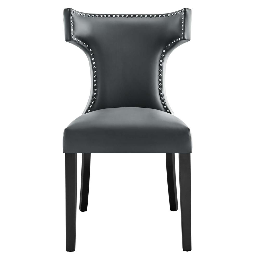Curve Vegan Leather Dining Chair. Picture 5