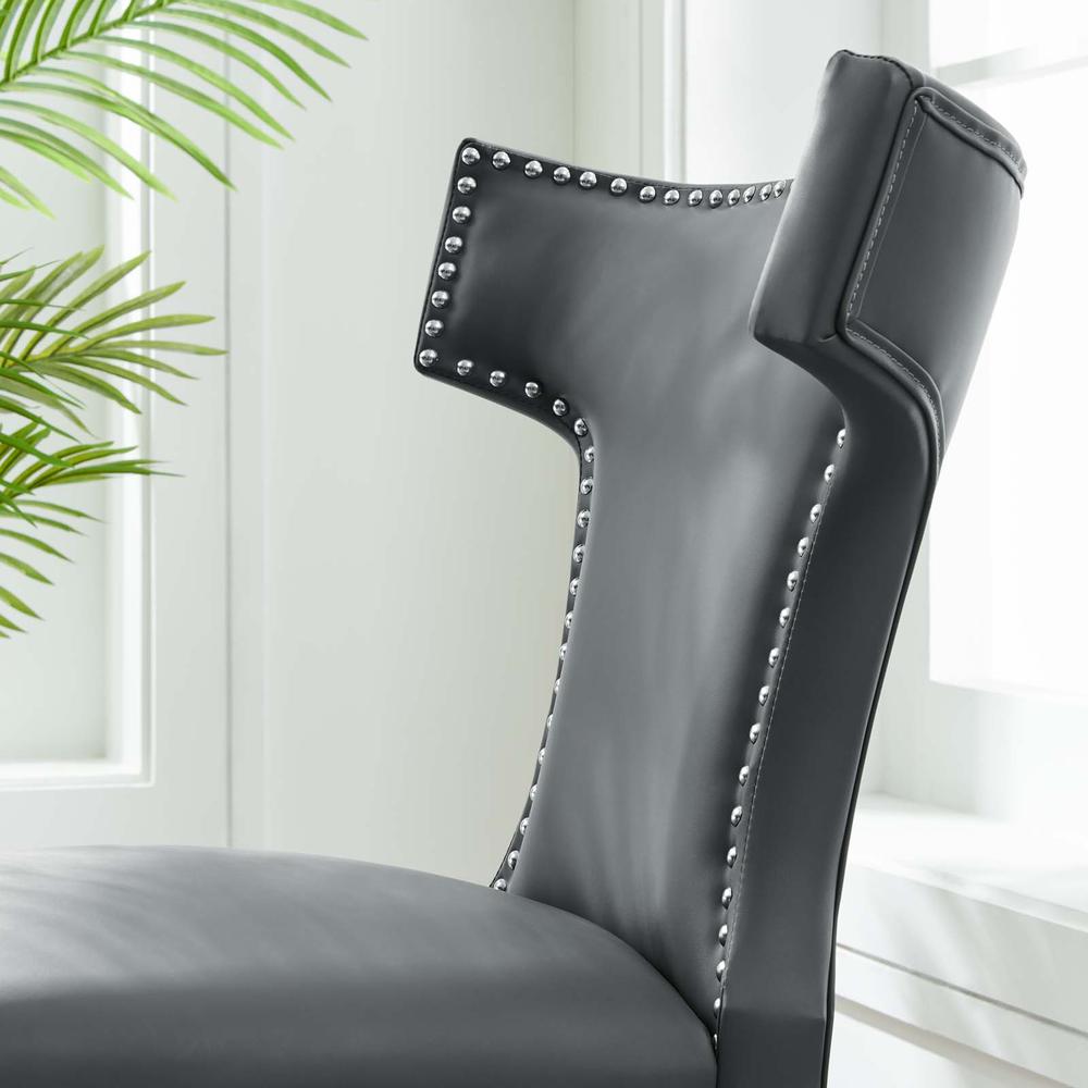 Curve Vegan Leather Dining Chair. Picture 7