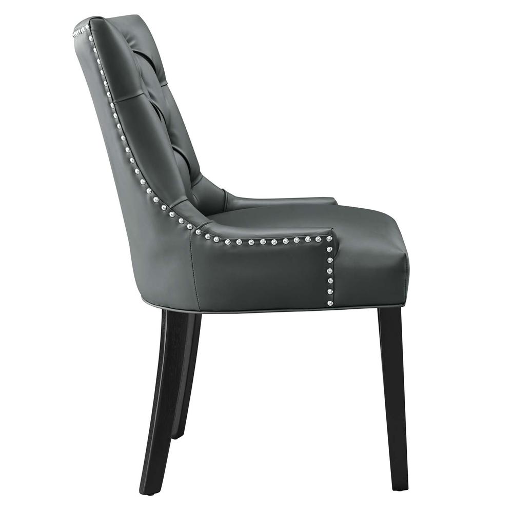 Regent Tufted Vegan Leather Dining Chair. Picture 3