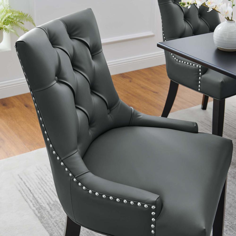 Regent Tufted Vegan Leather Dining Chair. Picture 7