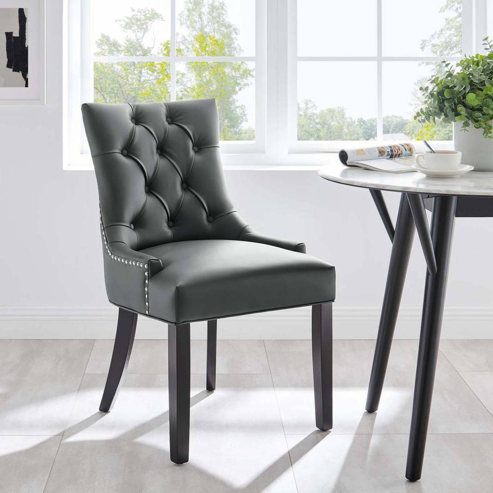 Regent Tufted Vegan Leather Dining Chair. Picture 8