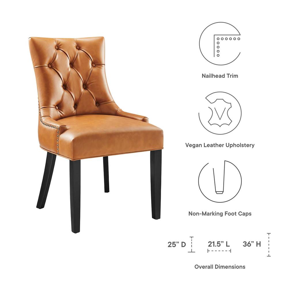 Regent Tufted Vegan Leather Dining Chair. Picture 6