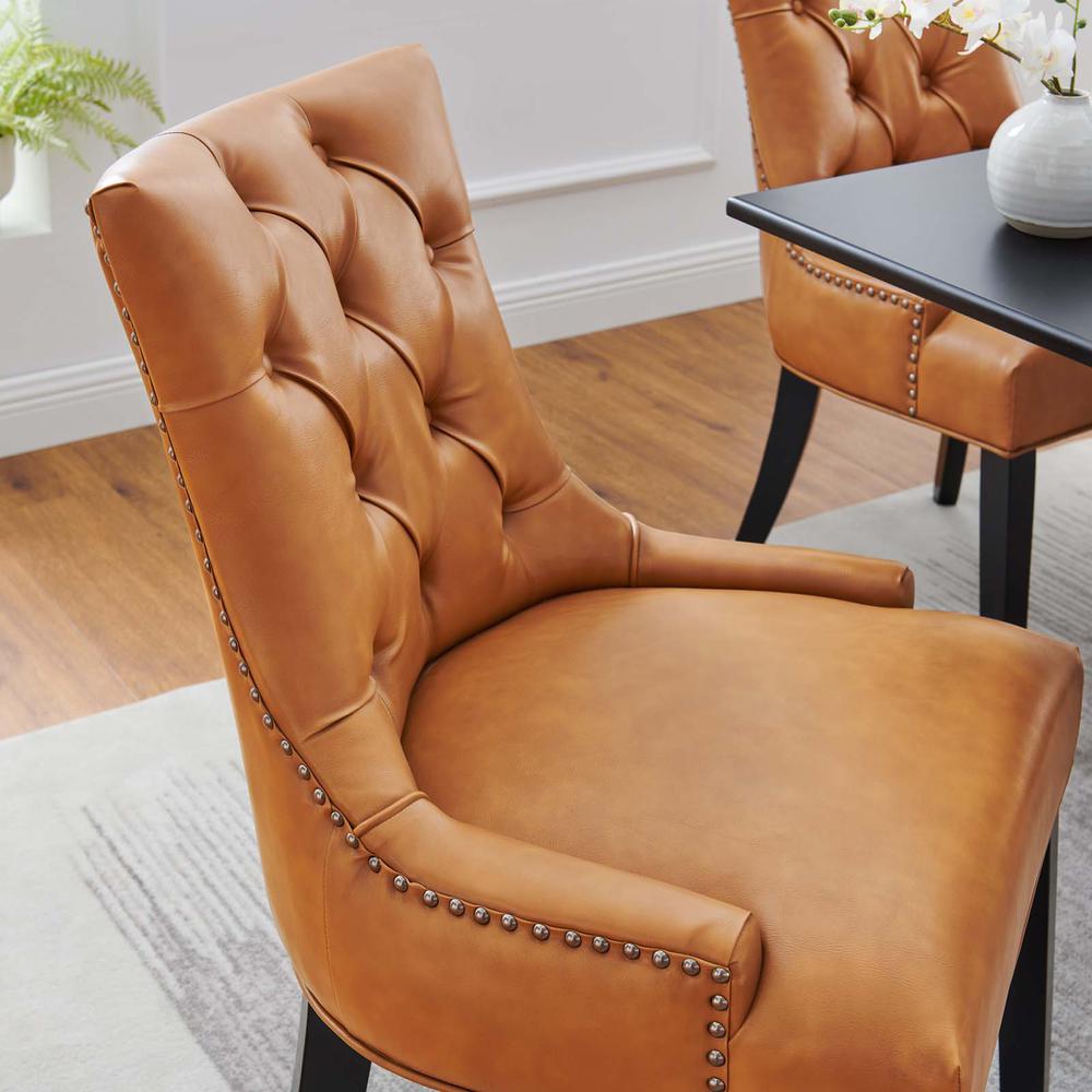 Regent Tufted Vegan Leather Dining Chair. Picture 7