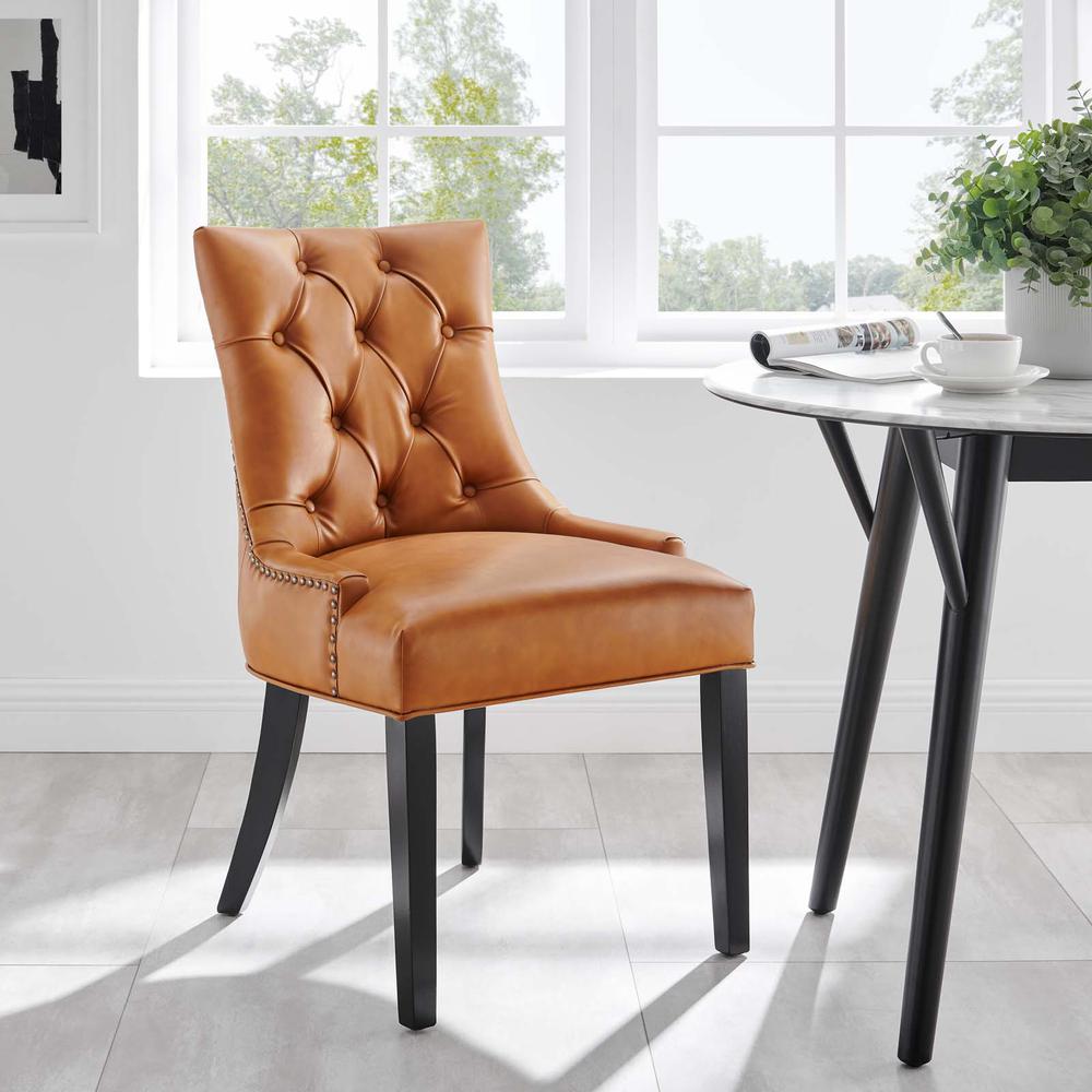 Regent Tufted Vegan Leather Dining Chair. Picture 8