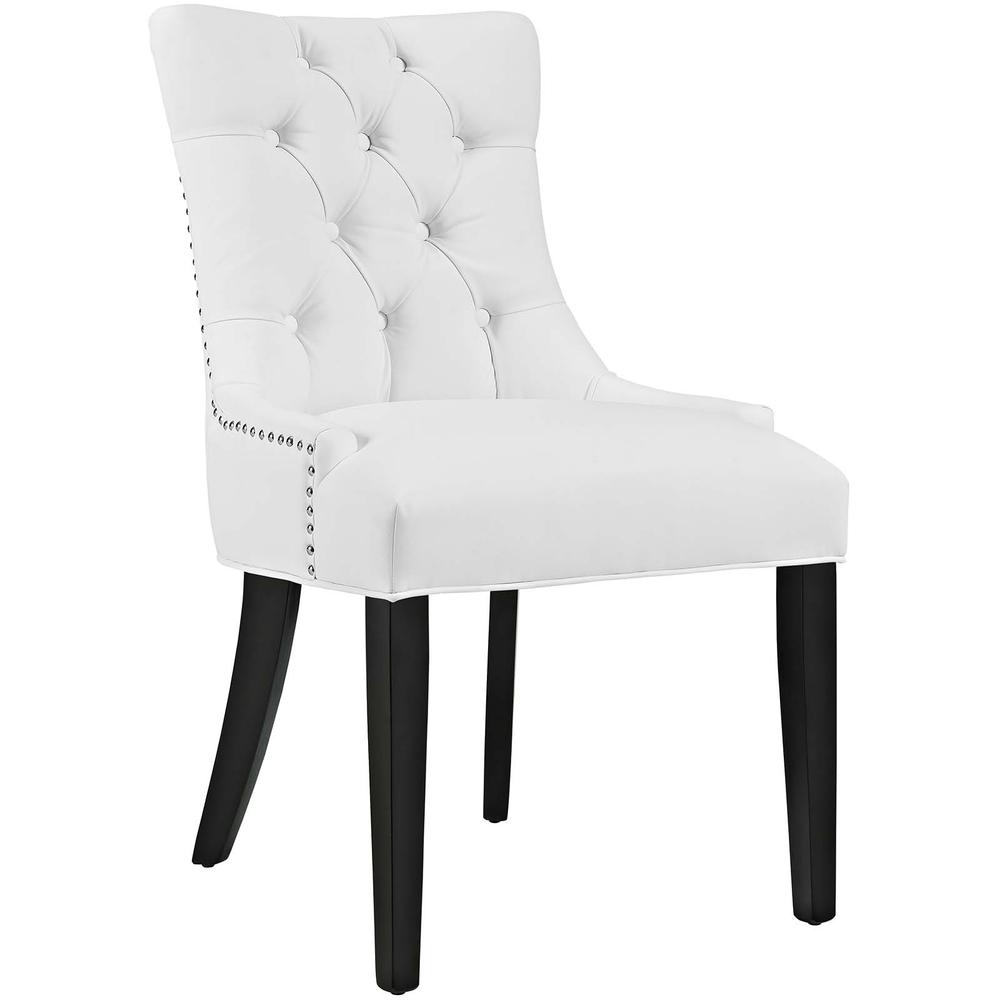 Regent Tufted Vegan Leather Dining Chair. Picture 1