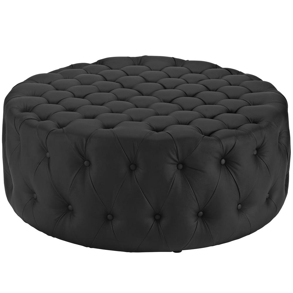Amour Upholstered Vinyl Ottoman. Picture 1