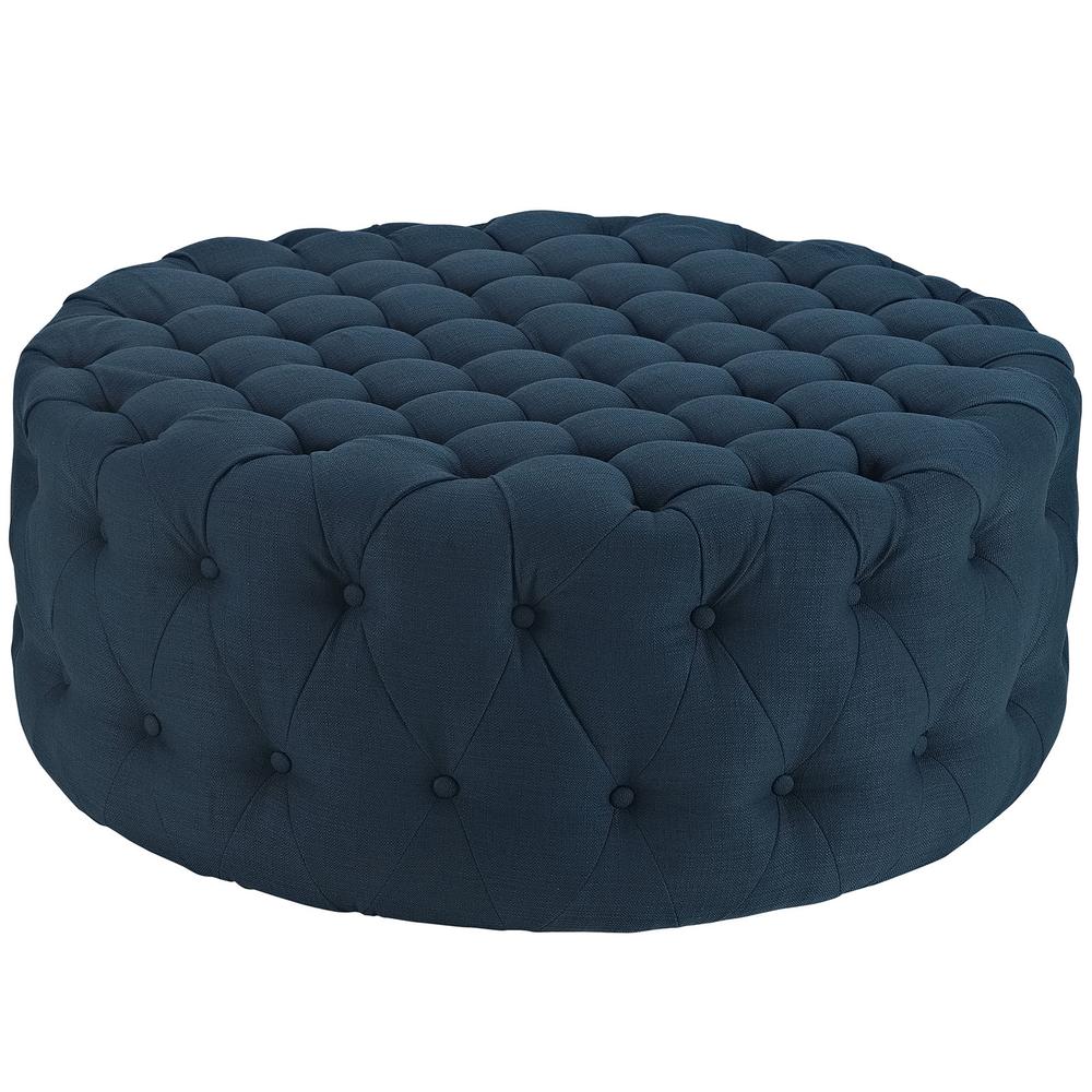 Amour Upholstered Fabric Ottoman. Picture 1