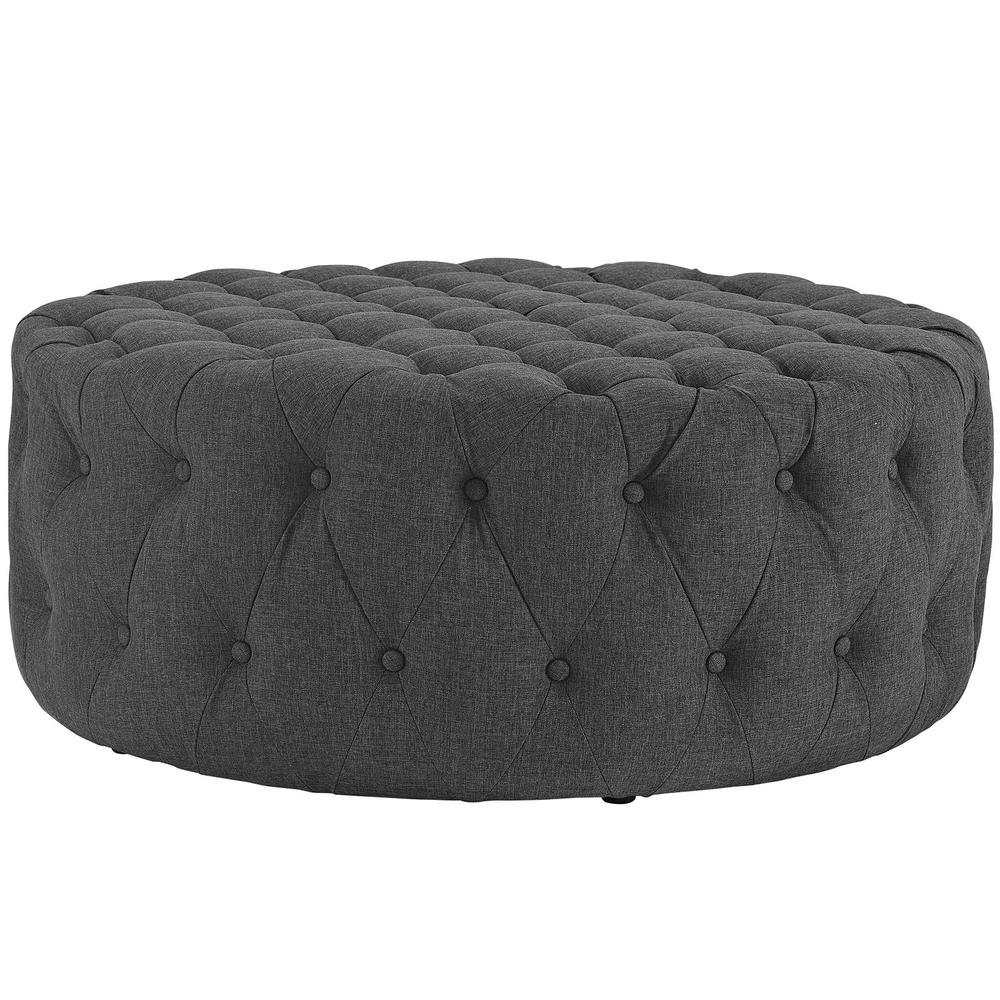 Amour Upholstered Fabric Ottoman. Picture 2