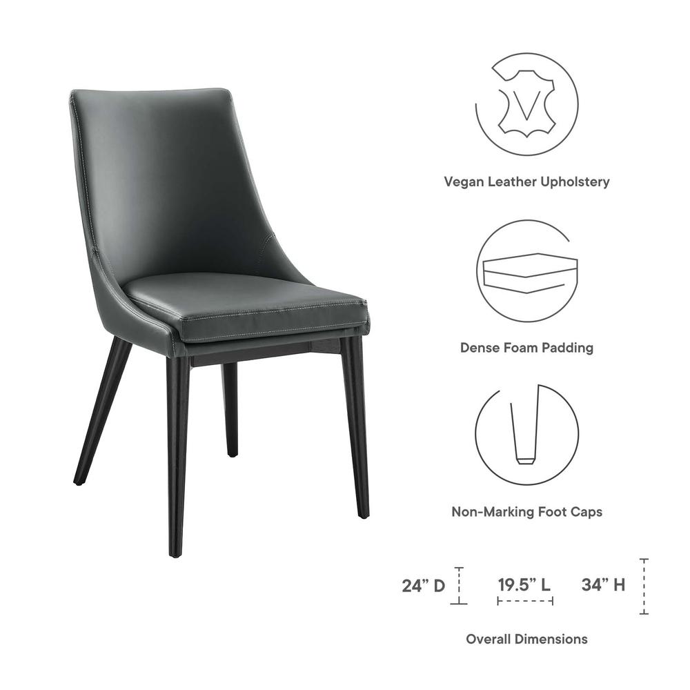 Viscount Vegan Leather Dining Chair. Picture 6