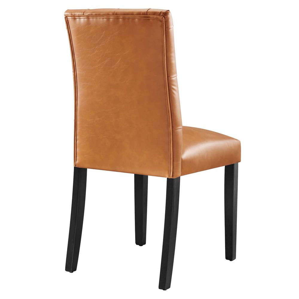 Duchess Button Tufted Vegan Leather Dining Chair. Picture 4