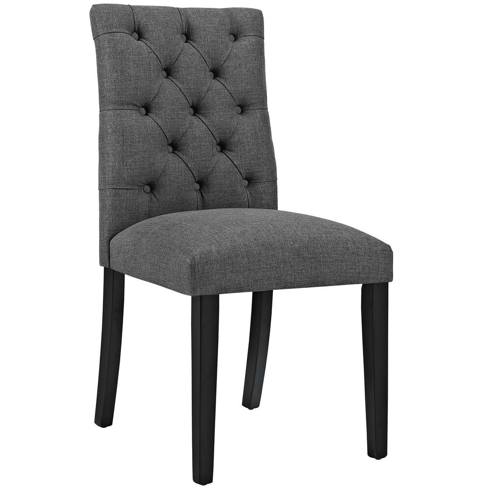 Duchess Button Tufted Fabric Dining Chair. Picture 1