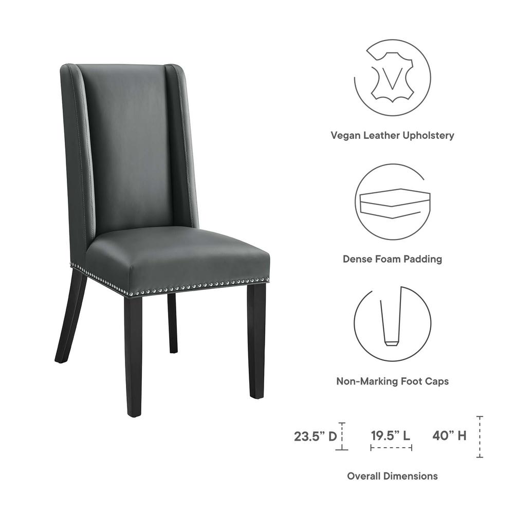 Baron Vegan Leather Dining Chair. Picture 6