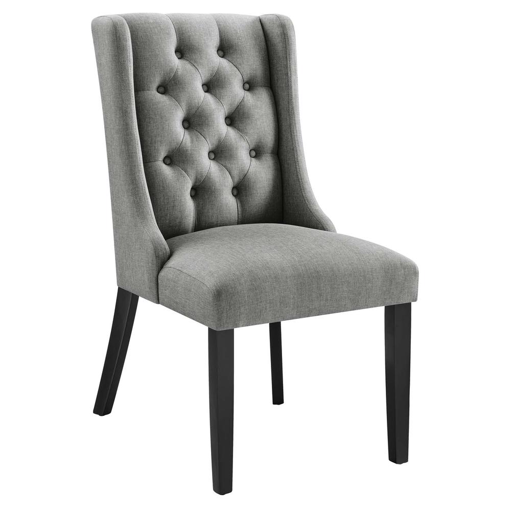 Baronet Button Tufted Fabric Dining Chair. Picture 1