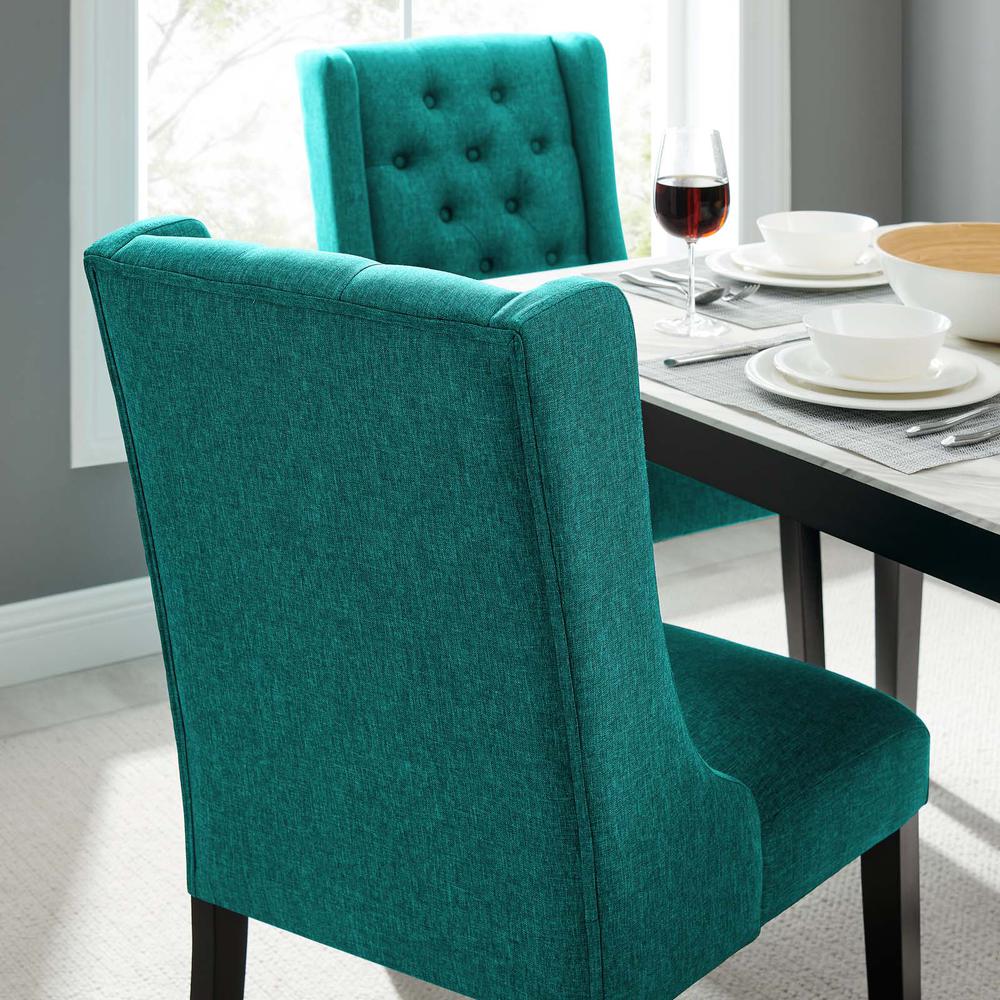 Baronet Button Tufted Fabric Dining Chair. Picture 7