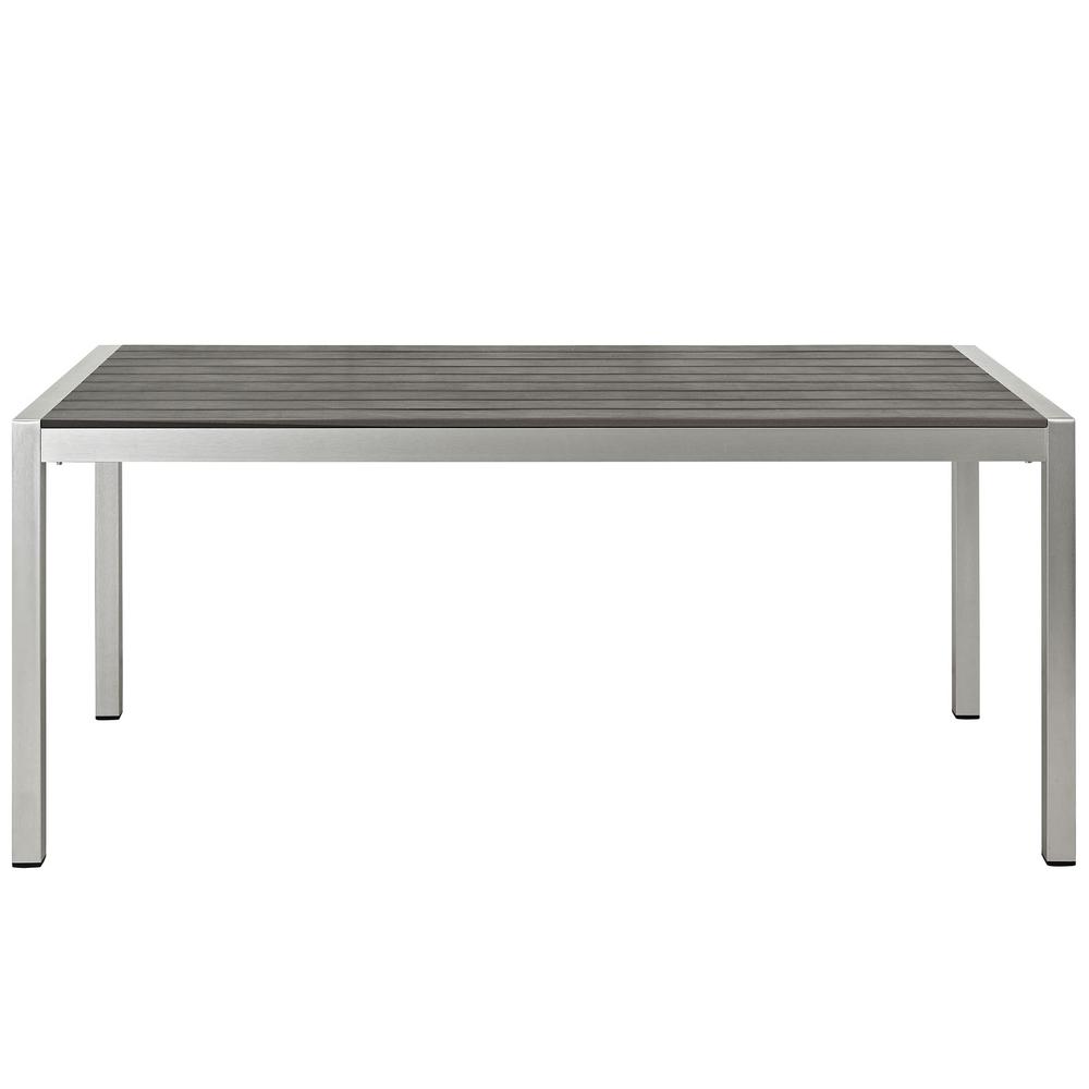 Shore Outdoor Patio Aluminum Dining Table. Picture 3