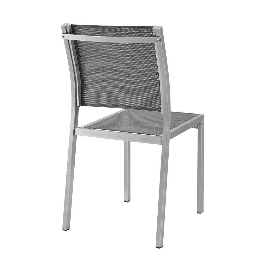 Shore Outdoor Patio Aluminum Dining Side Chair. Picture 3