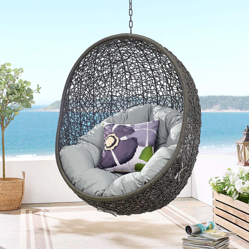 Hide Outdoor Patio Swing Chair With Stand. Picture 6
