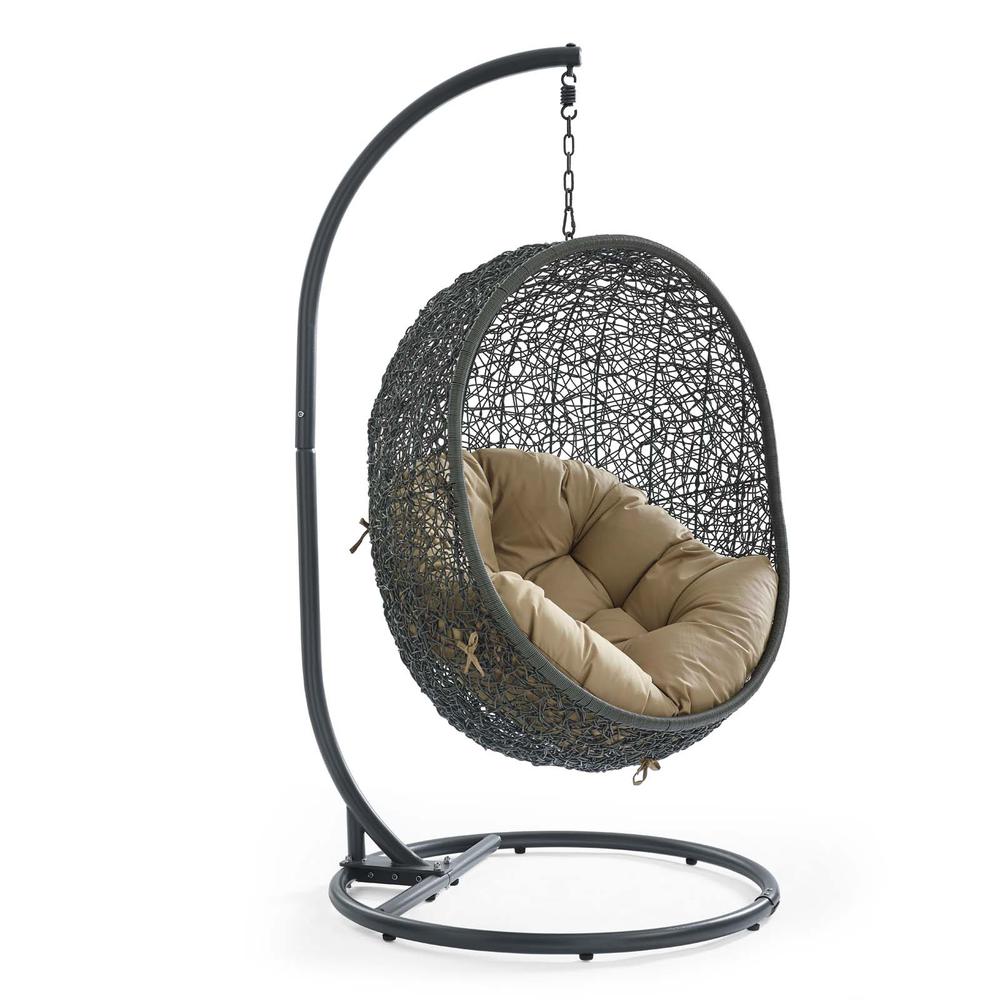 Hide Outdoor Patio Swing Chair With Stand. Picture 2