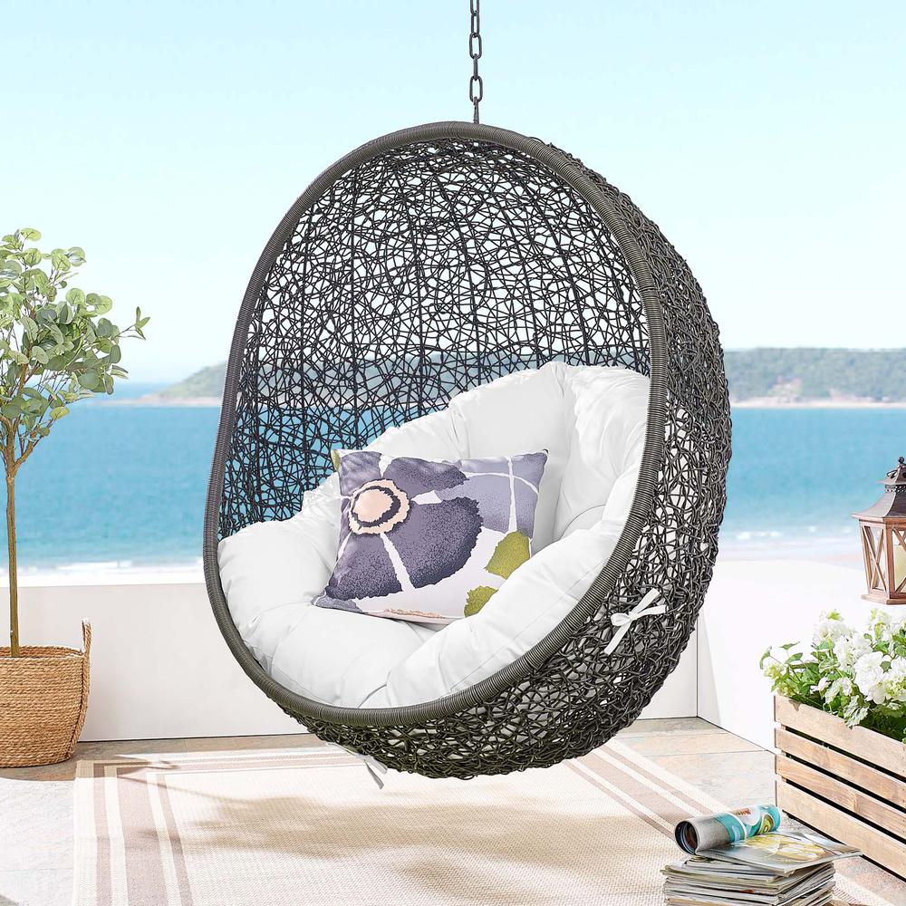 Hide Outdoor Patio Swing Chair With Stand. Picture 7