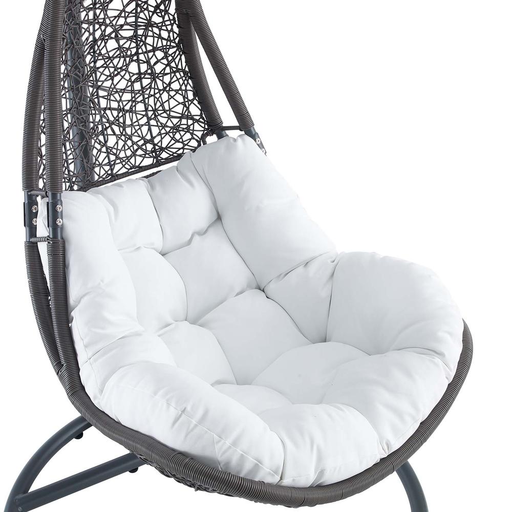 Abate Wicker Rattan Outdoor Patio Swing Chair. Picture 5